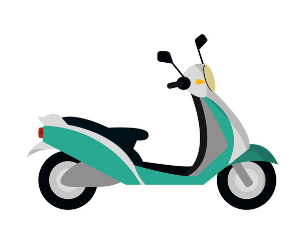 transportation concept scooter motorcycle cartoon vector illustration graphic design - Vector, Image