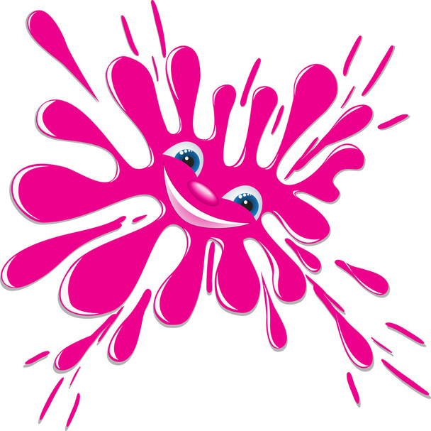 Smiley van roze verf - Vector, afbeelding