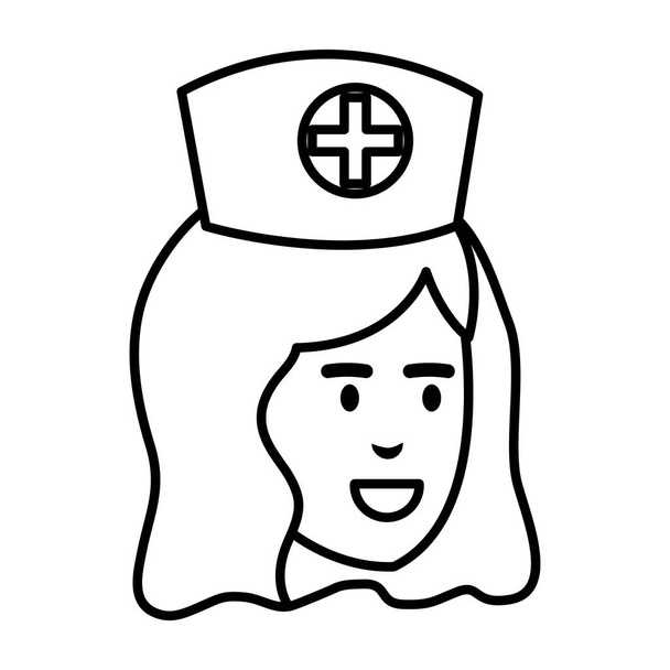 προϊσταμένη νοσοκόμα ιατρικού χαρακτήρα διανυσματικά εικονογράφηση σχεδιασμός - Διάνυσμα, εικόνα
