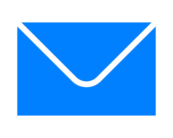 Mail symbol icon - blue simple, isolated - vector illustration - Vector, Image