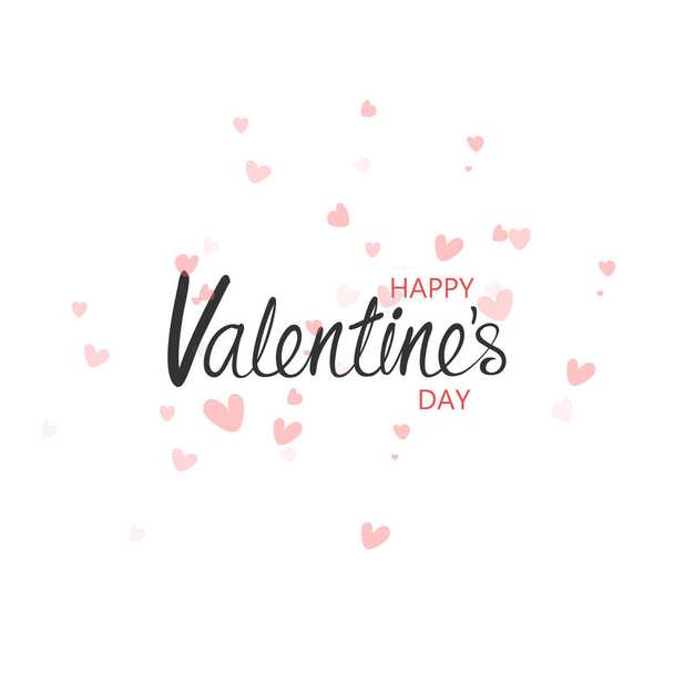 Happy Valentines Day Typography Poster.Handwritten Calligraphy Text.Valentines romantic greeting card logo.Love Retro vintage logo style.Vector illustration  - Vektor, Bild