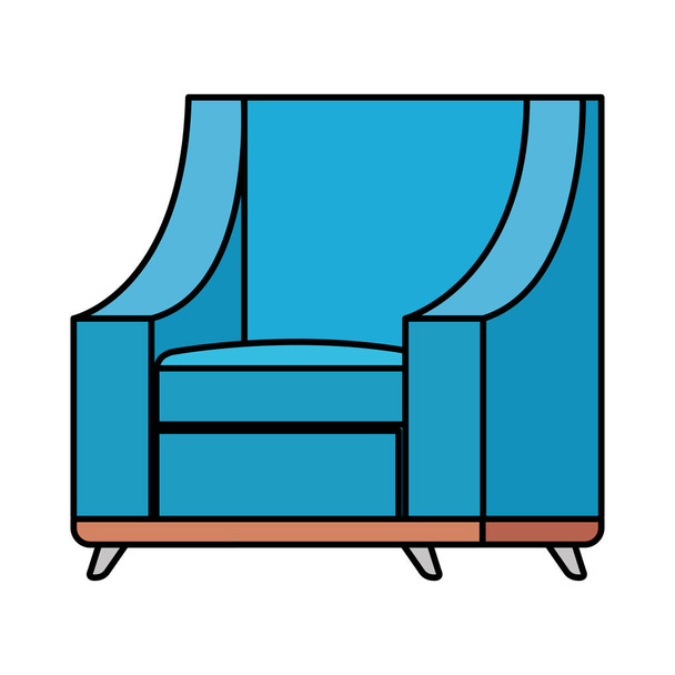 Sofa Wohnzimmer isoliert Symbol Vektor Illustration Design - Vektor, Bild