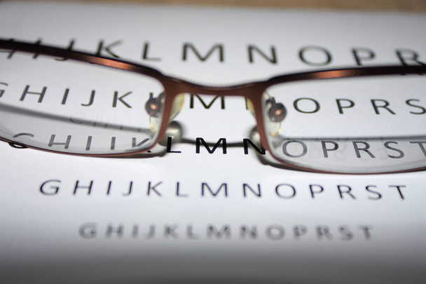 Tabla de pruebas oculares y anteojos - Imagen
 - Foto, imagen
