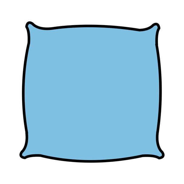 Pillow párna elszigetelt ikon-vektoros illusztráció tervezés - Vektor, kép