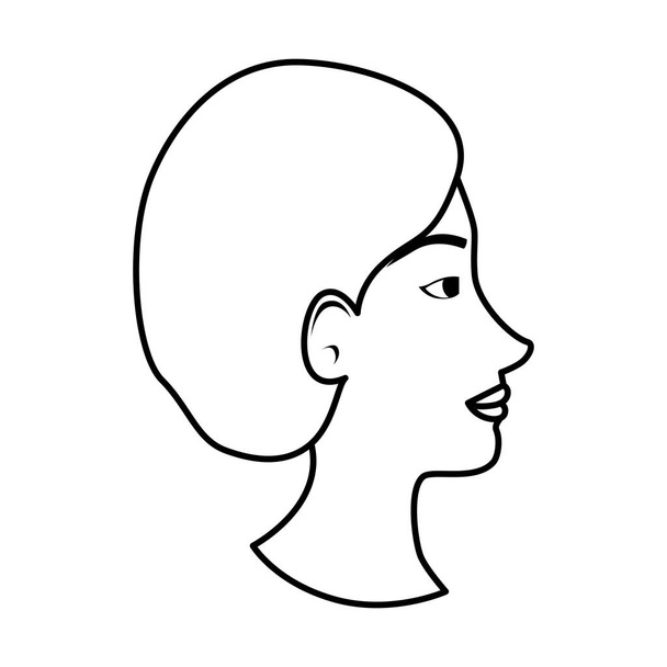profil de la femme avec le nez laid et l'illustration vectorielle de capuchon de chirurgie
 - Vecteur, image
