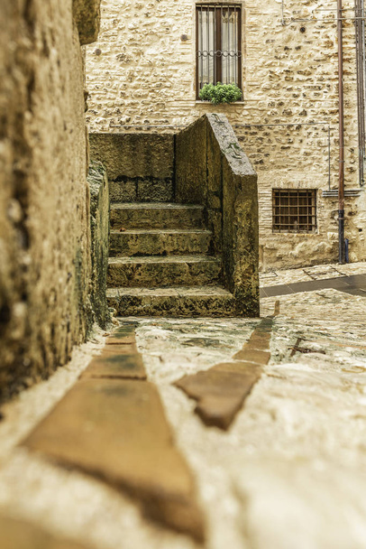 Каменная лестница в маленькой аллее
 - Фото, изображение