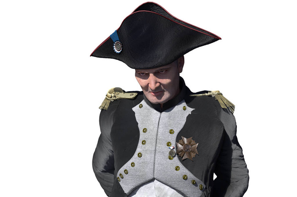Napoleón Bonaparte, líder militar y estadista del siglo XVIII renderizar 3d
 - Foto, Imagen