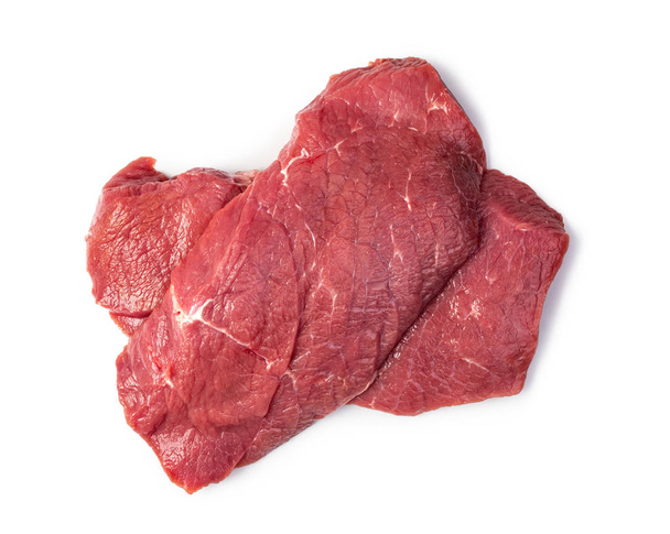 filete de carne cruda aislado sobre fondo blanco - Foto, imagen
