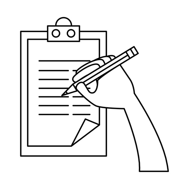 prancheta com design de ilustração vetorial de escrita manual
 - Vetor, Imagem