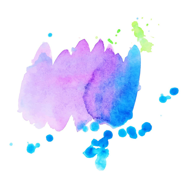 Color splash on white background. Abstract watercolor background. - Vector, imagen