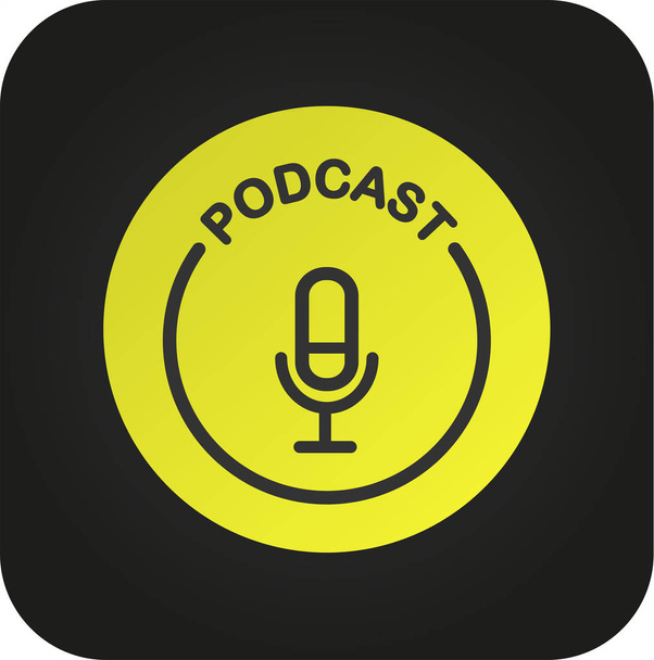 icône podcast, vecteur pour bouton de téléchargement podcast
 - Vecteur, image