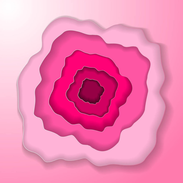 Papier geschnitten rosa Hintergrund - Vektor, Bild