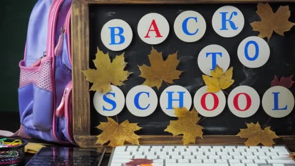 Back to school. School supplies for classes and lessons. - Footage, Video