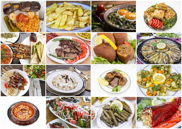 Tradicional deliciosa comida turca collage. Foto concepto de comida
.  - Foto, Imagen