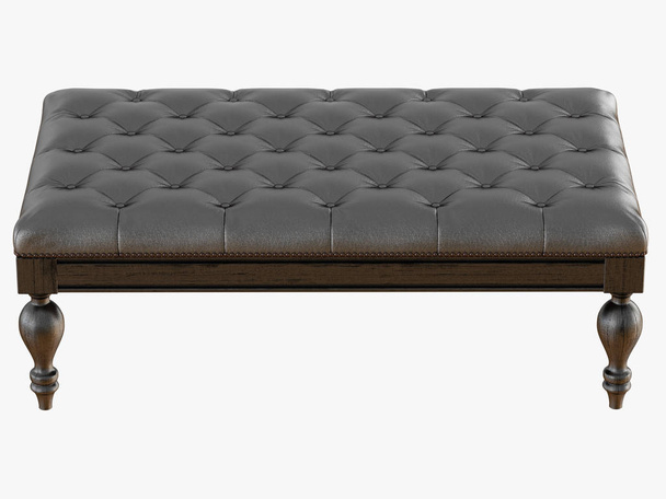mesa de café de couro carro betonilha cinza 3d renderização
 - Foto, Imagem