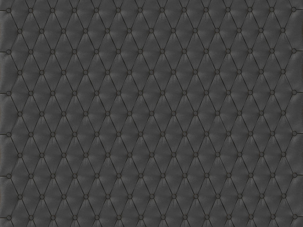 Musta seinä nahka capitone valkoisella pohjalla 3d renderöinti
 - Valokuva, kuva