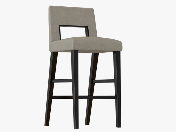 Bar stoel op een witte achtergrond 3D-rendering - Foto, afbeelding