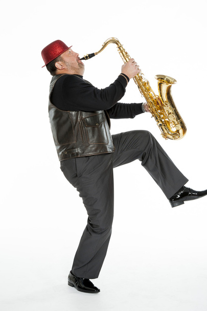 saxophonist with a bristle - Fotografie, Obrázek
