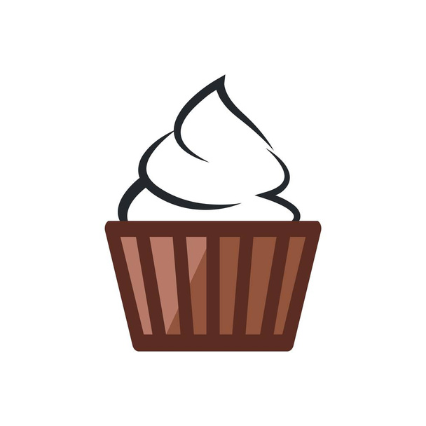 Sweet cake vector icon - Vector, Image