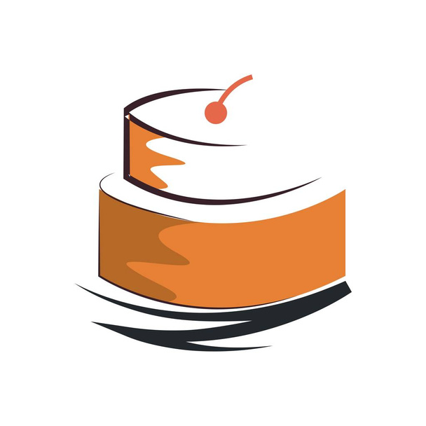 Sweet cake vector icon - Vektör, Görsel