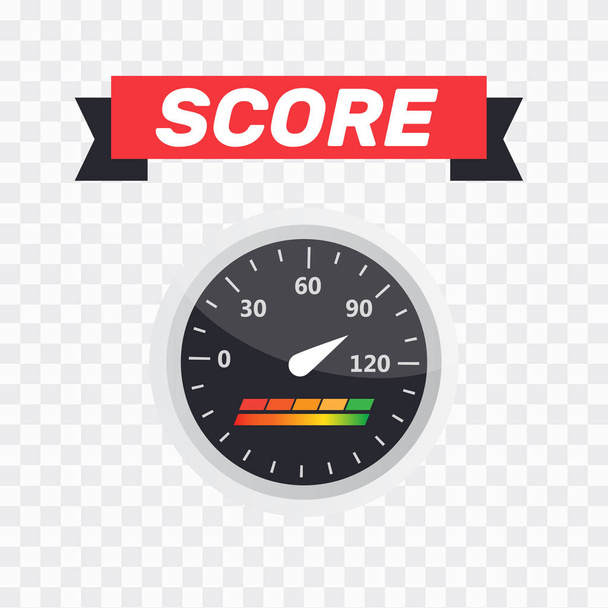 Guage Ikone. Credit Score Indikatoren und Messgrößen Vektor eingestellt. Score-Vektor-Symbol - Vektor, Bild