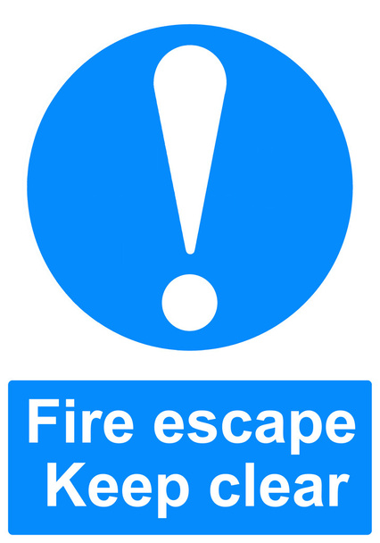 Fire escape-teken - Foto, afbeelding