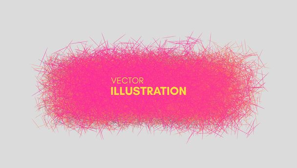 The frame consisting of chaotic lines. 3d abstract vector illustration. Design template with place for text. Modern pattern. - Vector, afbeelding
