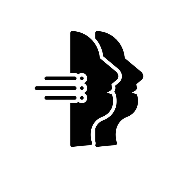  Icono negro sólido para dos caras
 - Vector, imagen