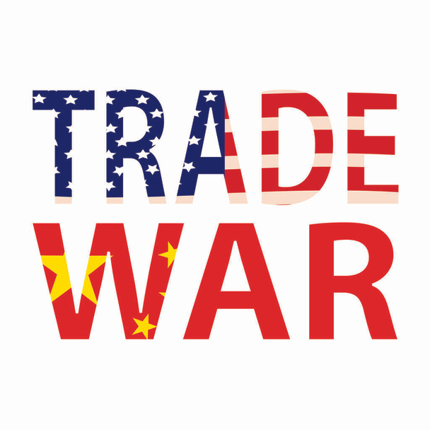 Trade war background - Vector, Image