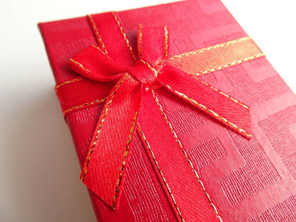 Isolated Red Gift Box with a Red Bow - Фото, зображення