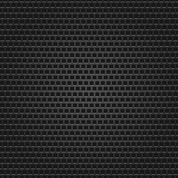 Бесшовная текстура черная металлическая поверхность квадратный перфорированный фон
. - Вектор,изображение