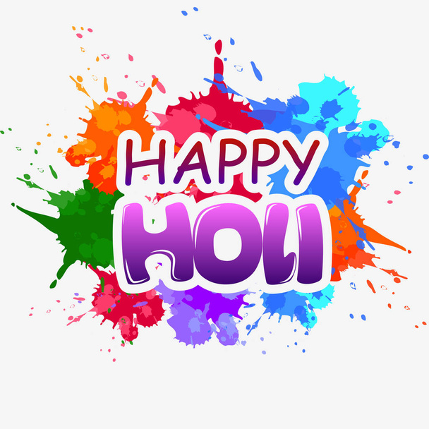 vector illustration of Colorful splash for Holi background - Vector, Image