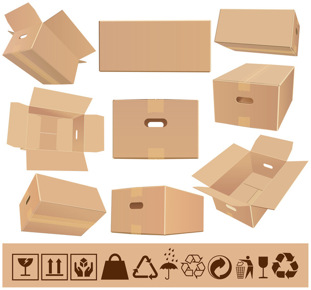 Verplaatsbare dozen - Vector, afbeelding