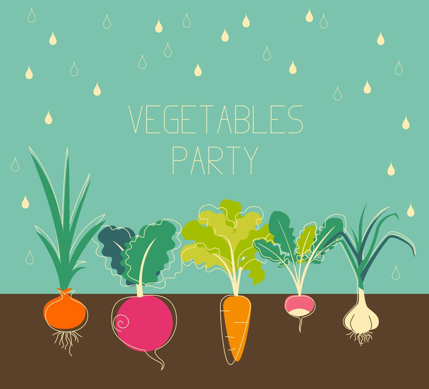 野菜の庭 - ベクター画像