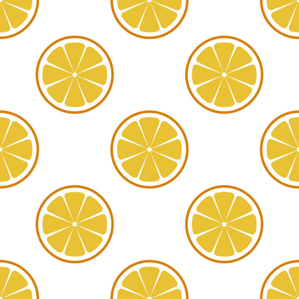 Orange sliced. seamless pattern orange on white background. EPS 10. Vector illustration - Vecteur, image