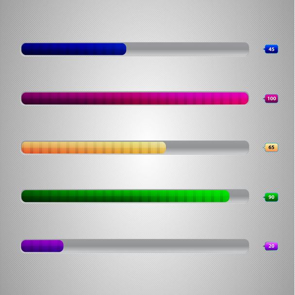 Barra de carga vertical de color
 - Vector, imagen