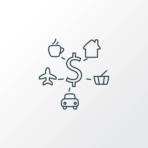 Expenses icon line symbol. Premium quality isolated commercial element in trendy style. - Vector, Image