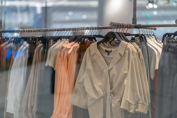 clothes line in glasses shop at shopping department store for shopping , business fashion and advertisement concept - 写真・画像