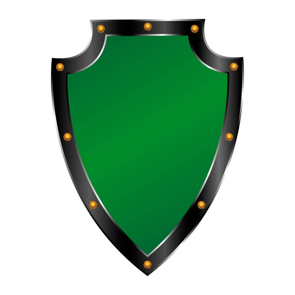 Shield isolated on white background. Vector illustration of the shield - Вектор,изображение
