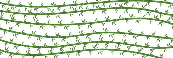 Зелені бамбукові гілки та листя. Векторні ілюстрації. Бамбуковий фон. Бамбукові стебла. Бамбуковий візерунок
 - Вектор, зображення