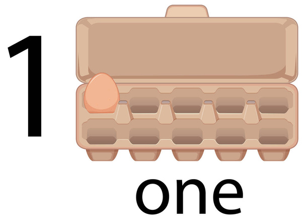 Um ovo na ilustração da caixa
 - Vetor, Imagem
