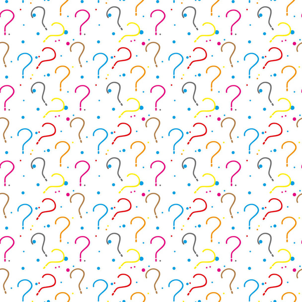 Seamless pattern with question marks in sketch style. Simply endless texture from notes of interrogation. Query symbols easy background. EPS10 vector illustration. - Vector - Vector, Image