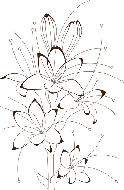 Conception florale, illustration vectorielle - Vecteur, image