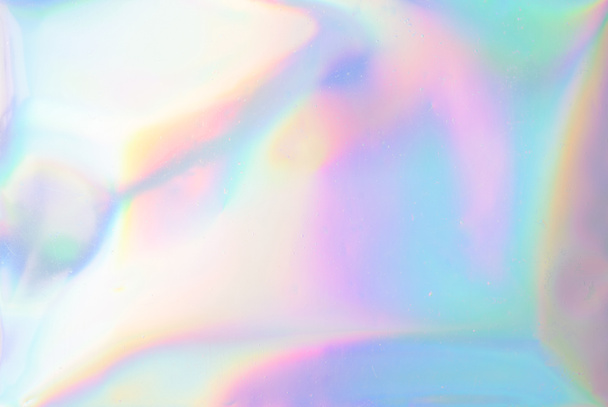 トレンディなホログラフィック抽象ソフト虹色背景  - 写真・画像