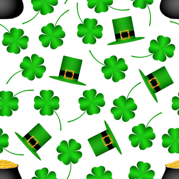 Saint Patricks Day seamless pattern. - Vector, Image