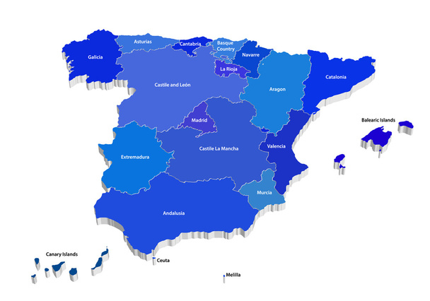 Mappa vettoriale della Spagna
 - Vettoriali, immagini