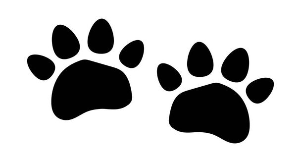 Pfote Logo oder Katze und Hund Tier Haustier  - Vektor, Bild