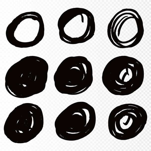 Doodle sketched circles. Hand drawn  - Vector, Image