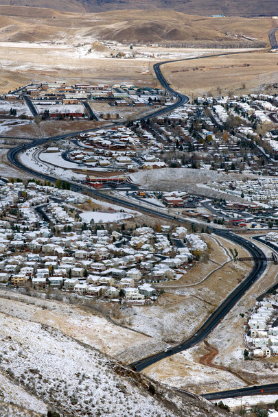 Panoramatický pohled z Golden, Colorado s okolními horami, Usa - Fotografie, Obrázek