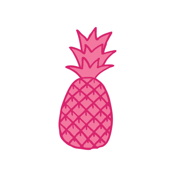 ananas doodle icône de couleur
 - Vecteur, image